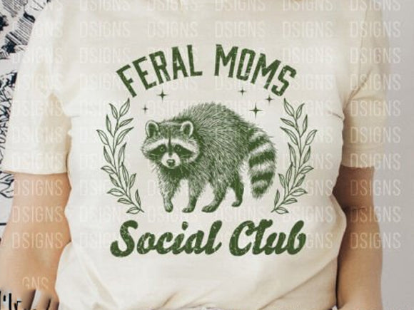 Feral Moms Social Club Graphic Tee – Unisex Crew Neck