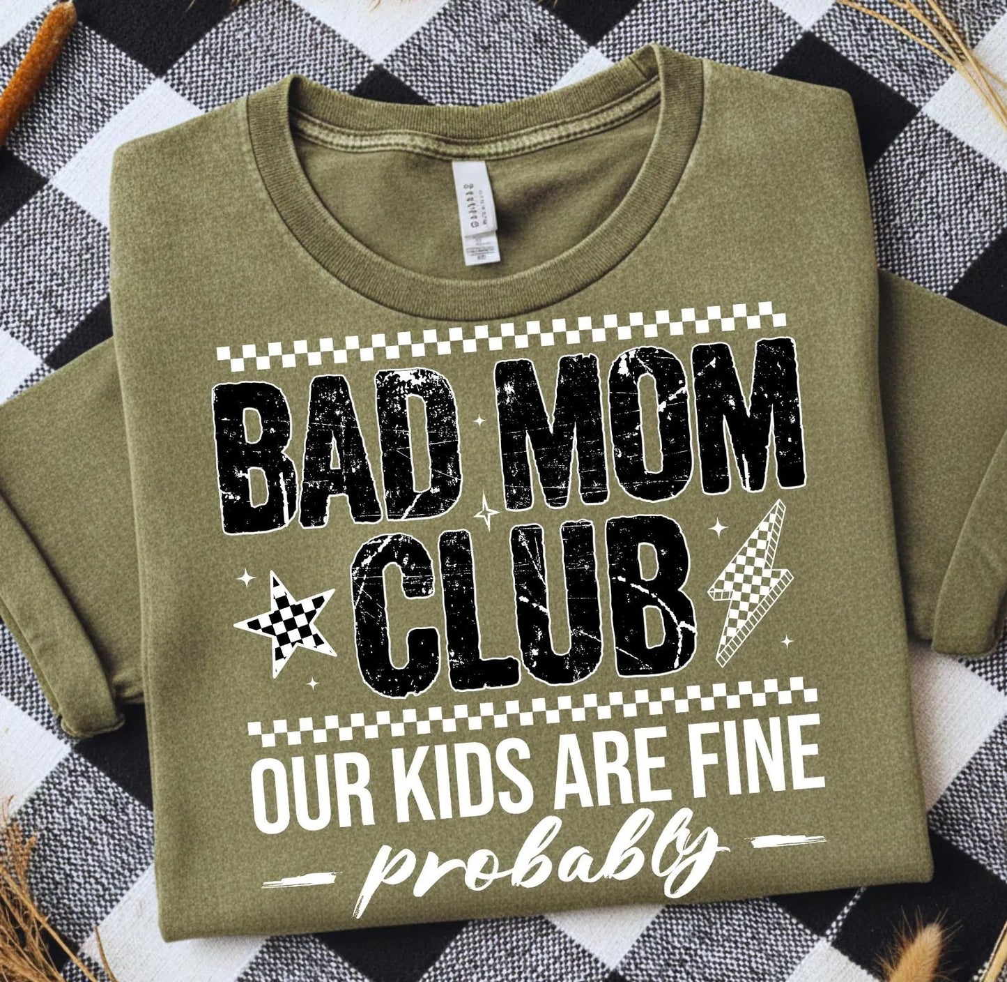 Bad Mom Club Graphic Tee – Soft Unisex Crew Neck