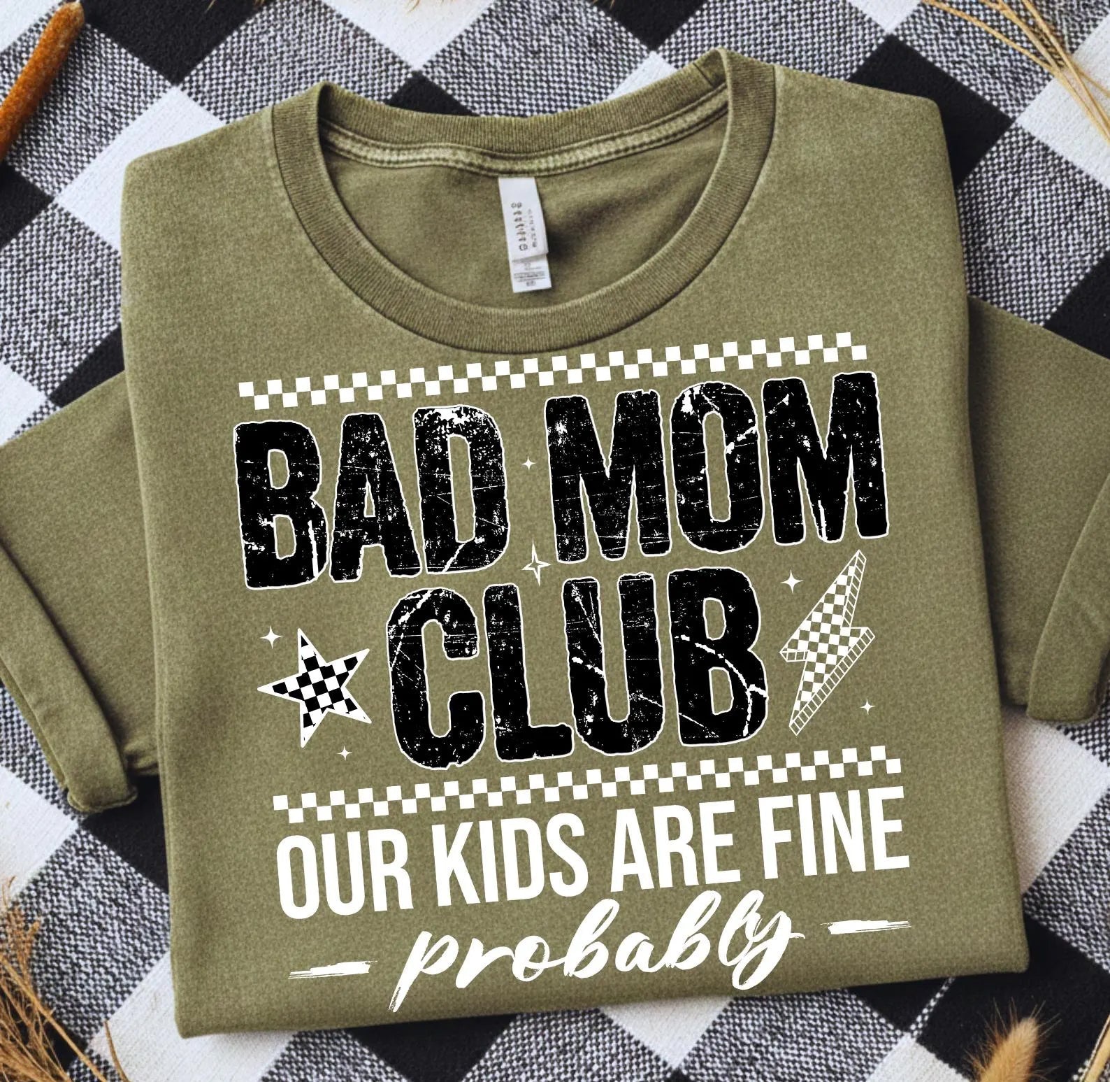 Bad Mom Club Graphic Tee – Soft Unisex Crew Neck