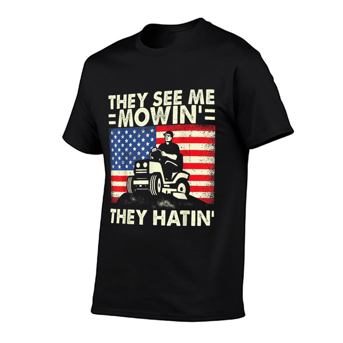 See Me Mowing They Hatin Funny Lawn Dad Heathered Tee