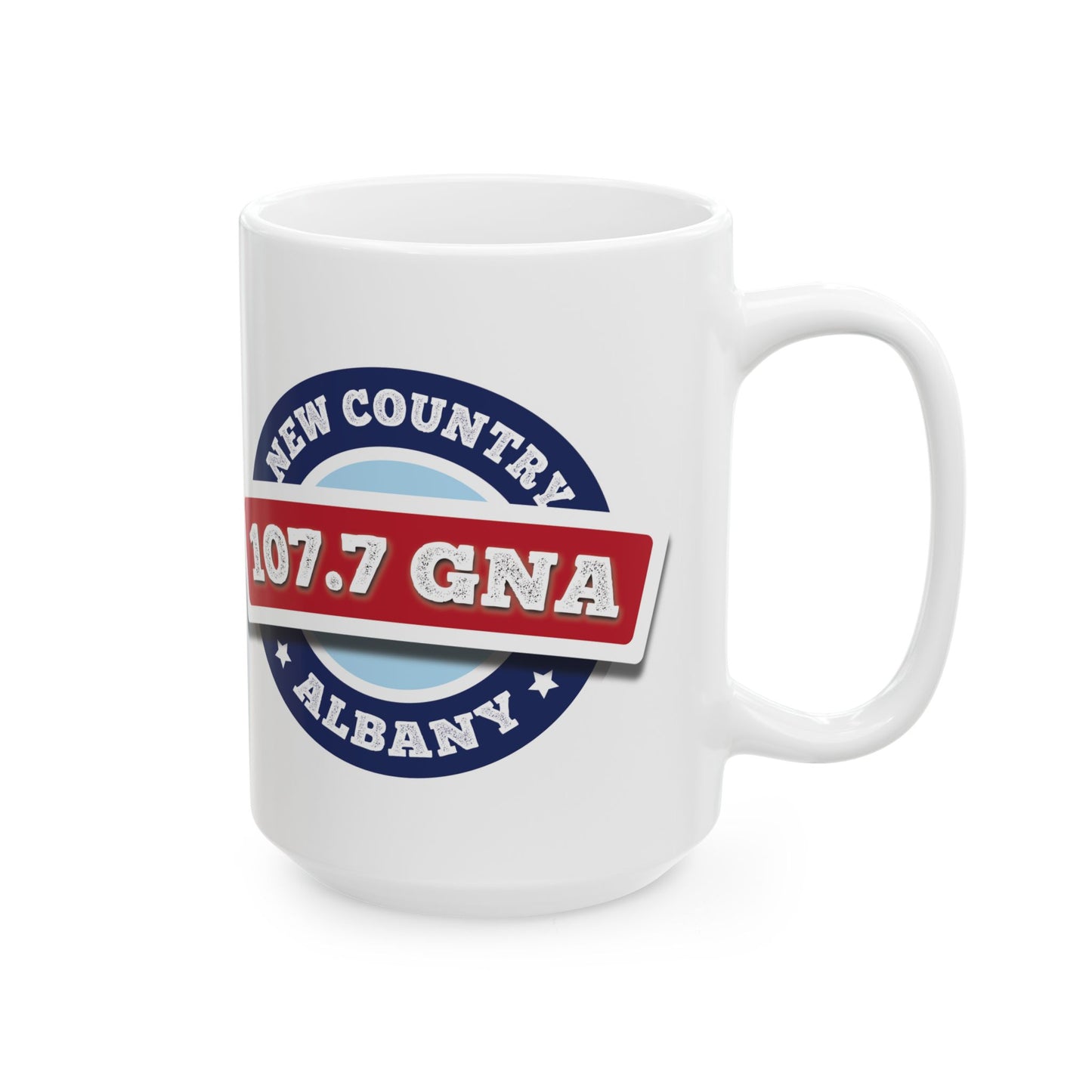 107.7 GNA New Country Ceramic Mug, (11oz, 15oz)