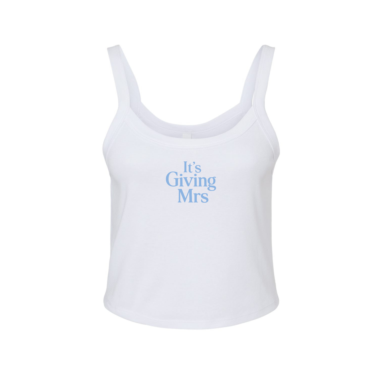 It's Giving Mrs Ribbed Crop Tank – Bridal Lounge Getting Ready Top