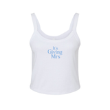 It's Giving Mrs Ribbed Crop Tank – Bridal Lounge Getting Ready Top