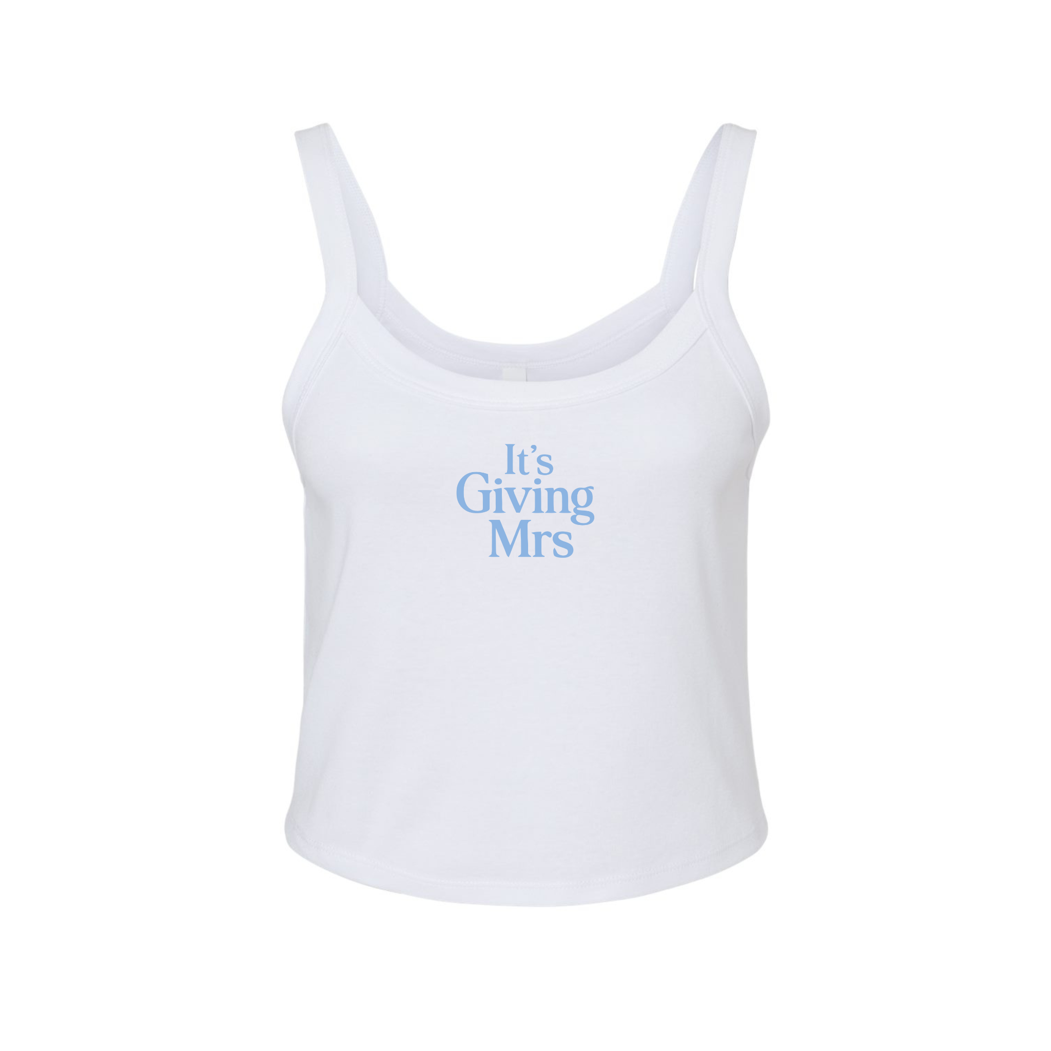 It's Giving Mrs Ribbed Crop Tank – Bridal Lounge Getting Ready Top