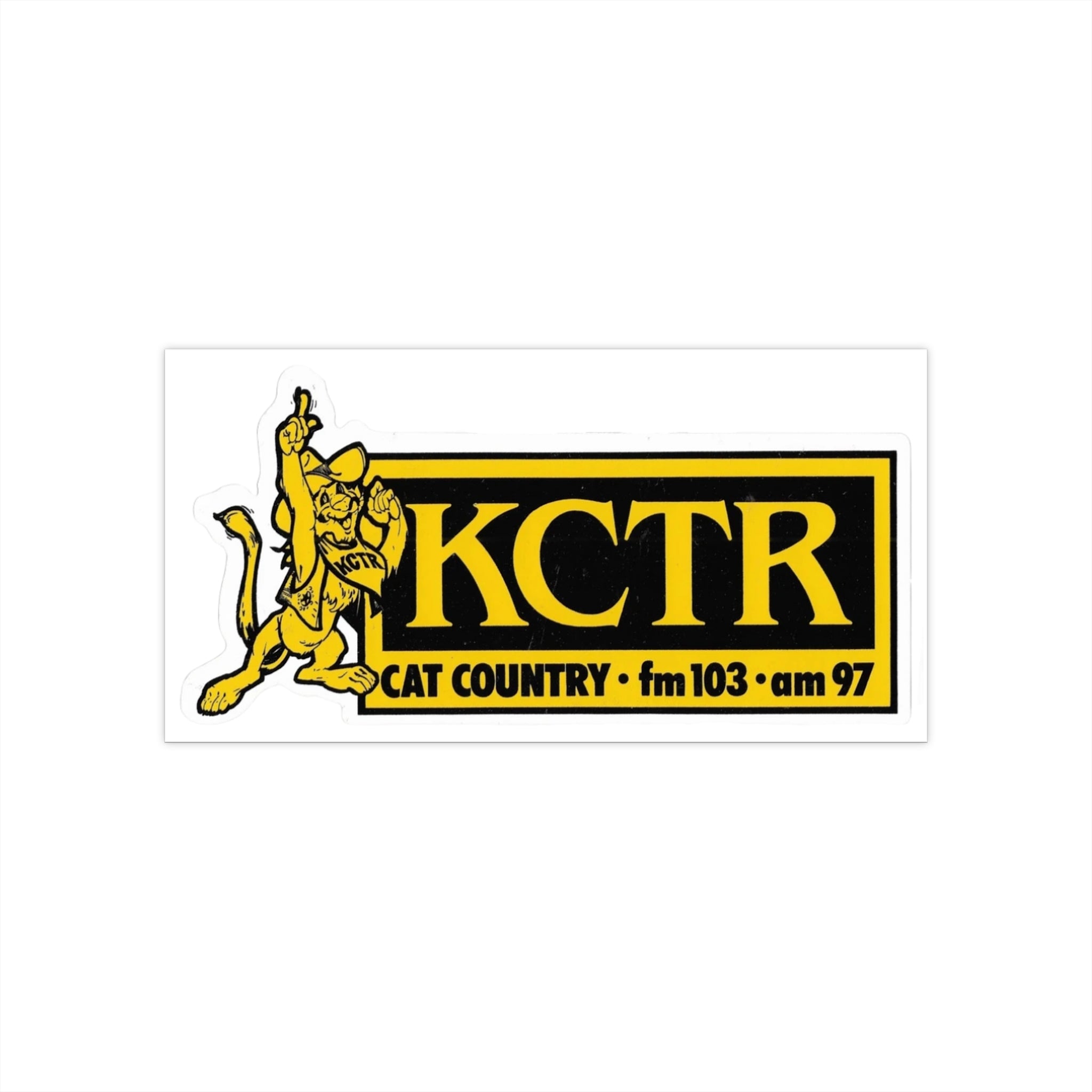 Retro Cat Country 102.9 KCTR Bumper Stickers