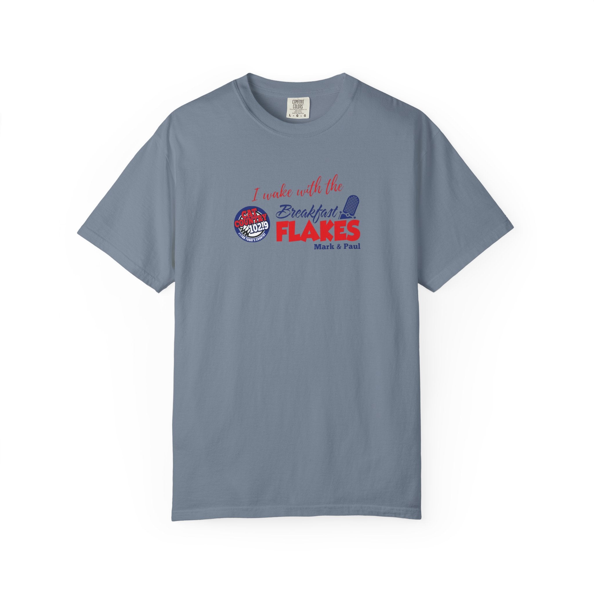 Breakfast Flakes Cat Country 102.9 KCTR Unisex Garment-Dyed T-shirt