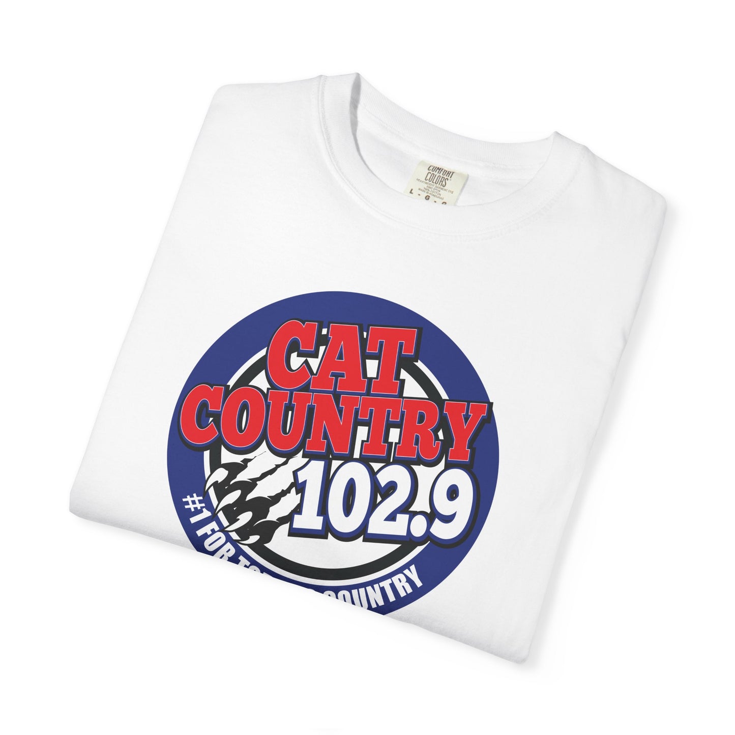 Cat Country 102.9 KCTR Unisex Garment-Dyed T-shirt
