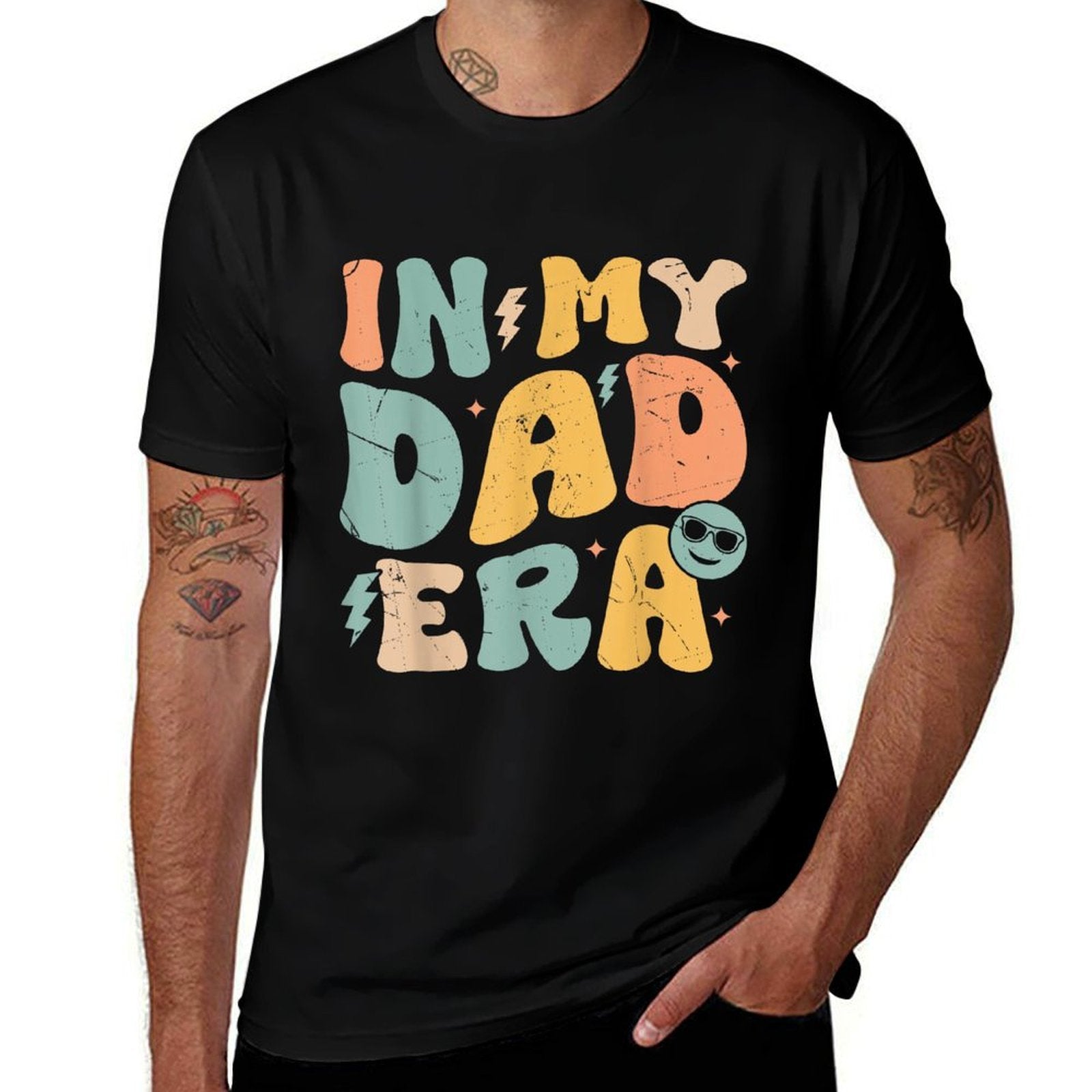 In My Dad Era Groovy Funny Father's Day Relaxed Fit Tee