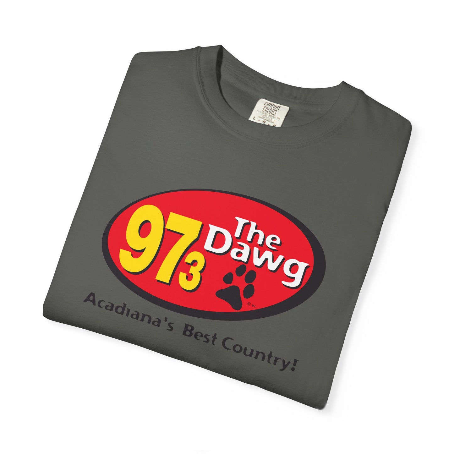 97.3 The Dawg Unisex Garment-Dyed T-shirt