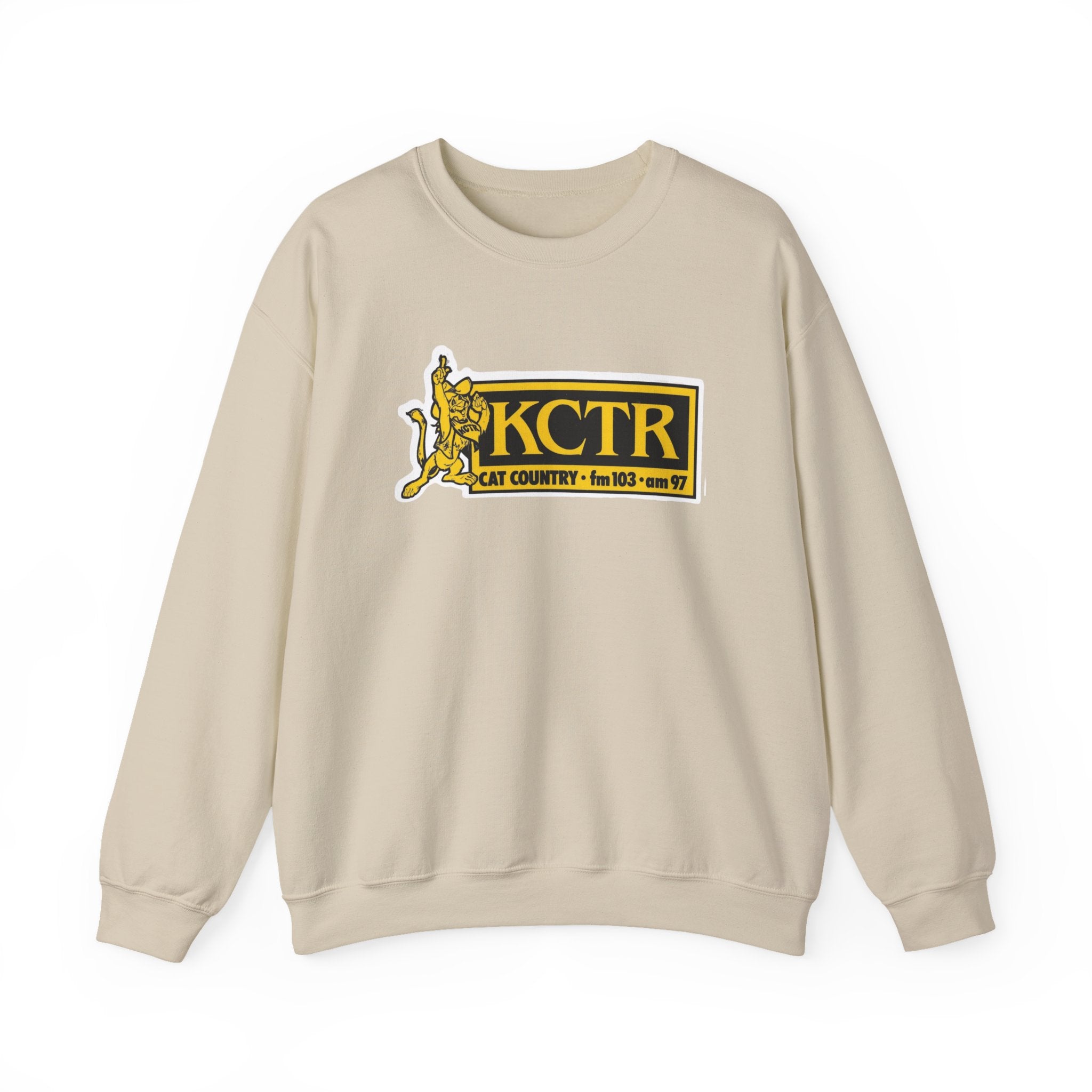 Retro Cat Country 102.9 KCTR Unisex Heavy Blend™ Crewneck Sweatshirt