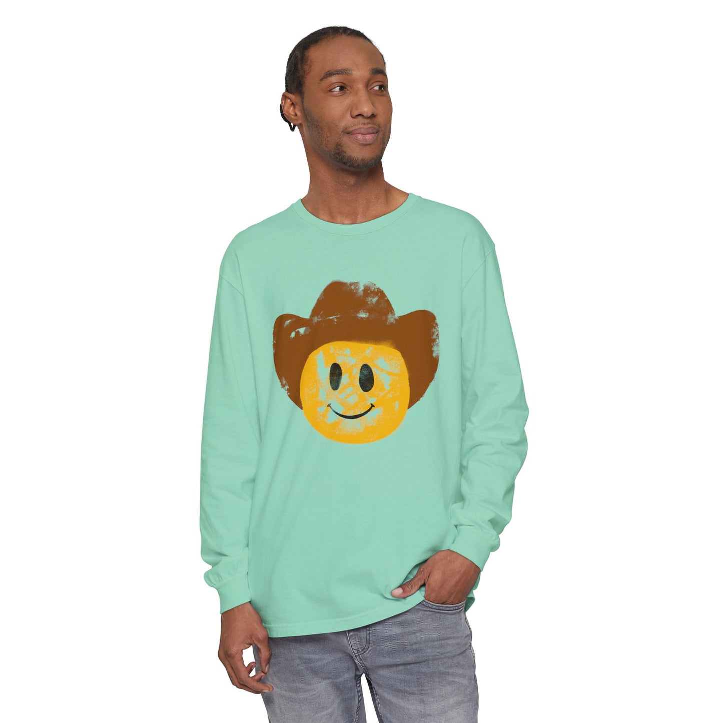 Cowboy SmileyLong Sleeve T-Shirt