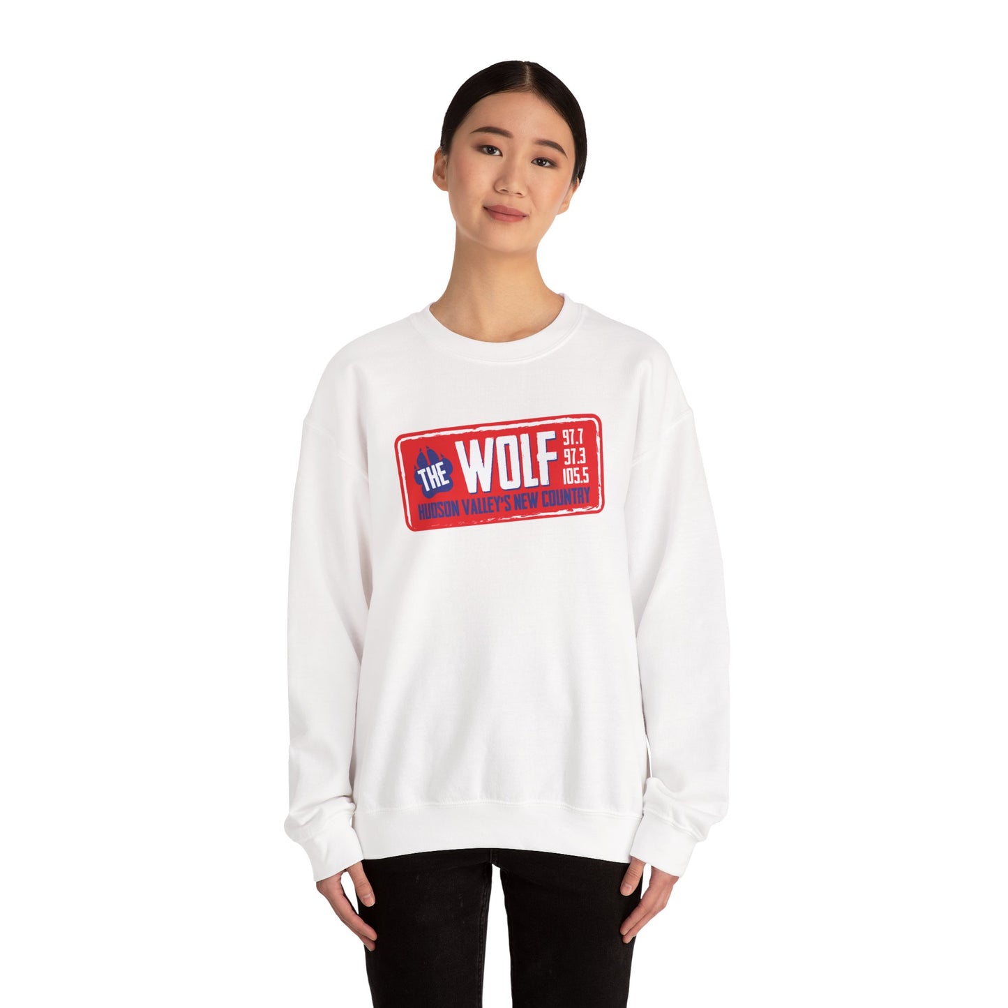 97.7/97.3 The Wolf Unisex Heavy Blend™ Crewneck Sweatshirt