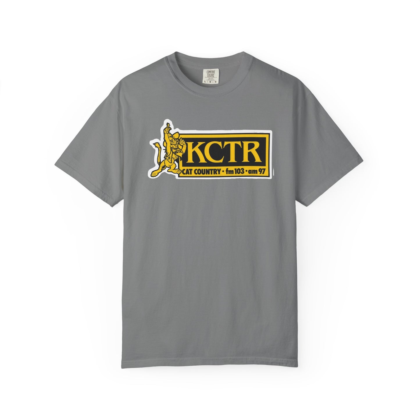 Retro Cat Country 102.9 KCTR Unisex Garment-Dyed T-shirt