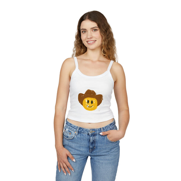 Cowboy Smiley Spaghetti Strap Tank Top