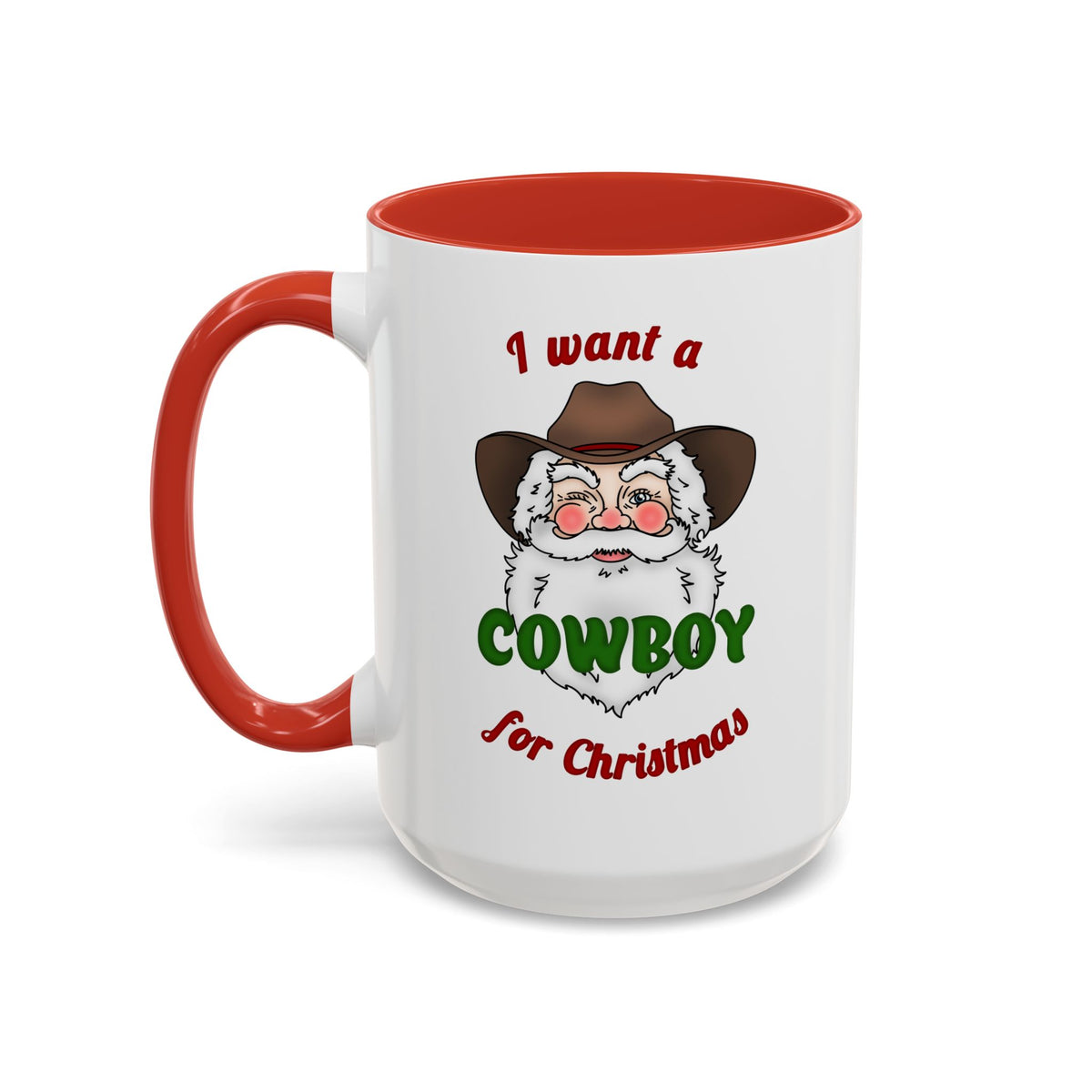 Cowboy for Christmas Accent Coffee Mug (11, 15oz)