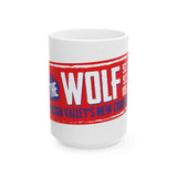 97.7/97.3 The Wolf Ceramic Mug, (11oz, 15oz)