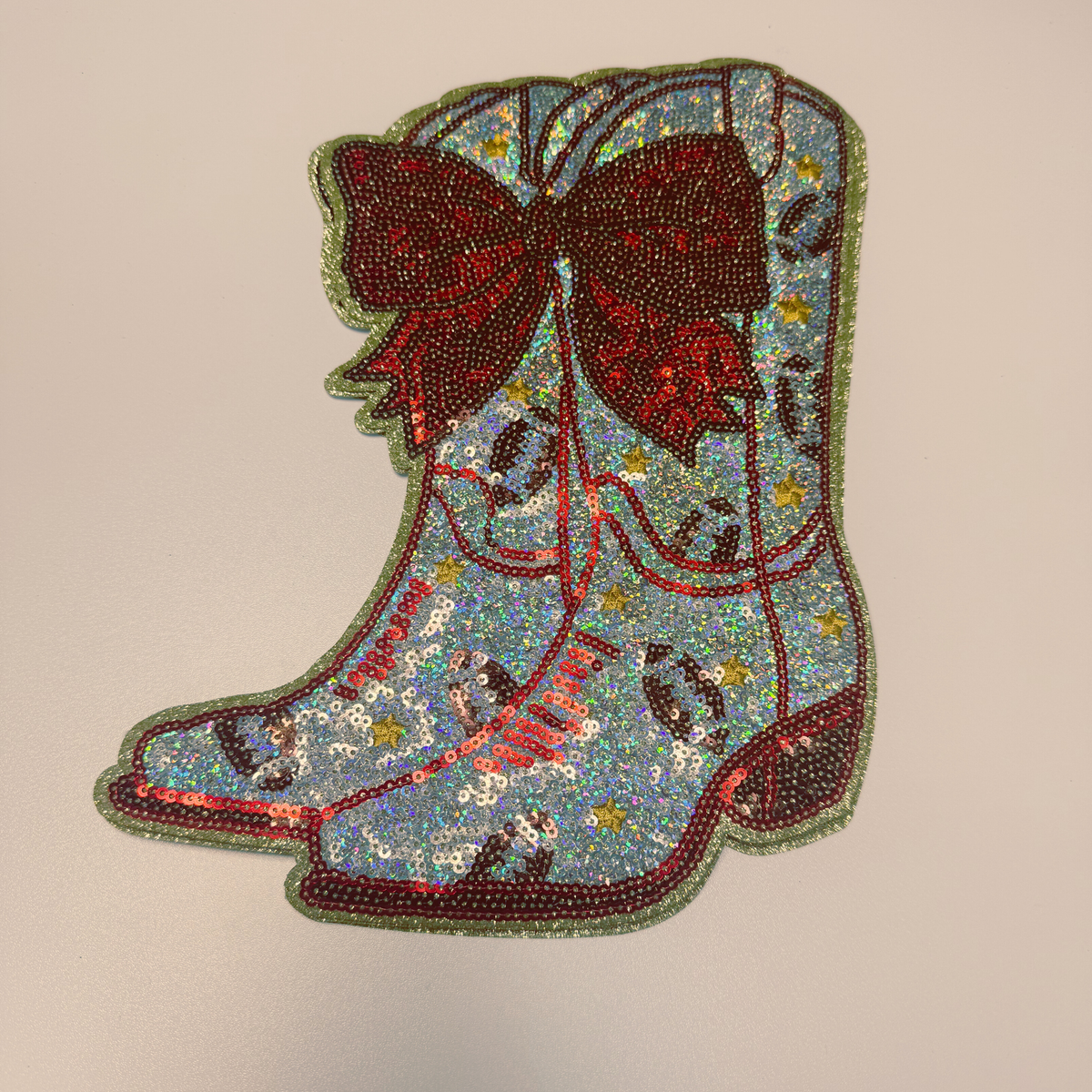 10" Football Cowboy Boots - Sequin Patch