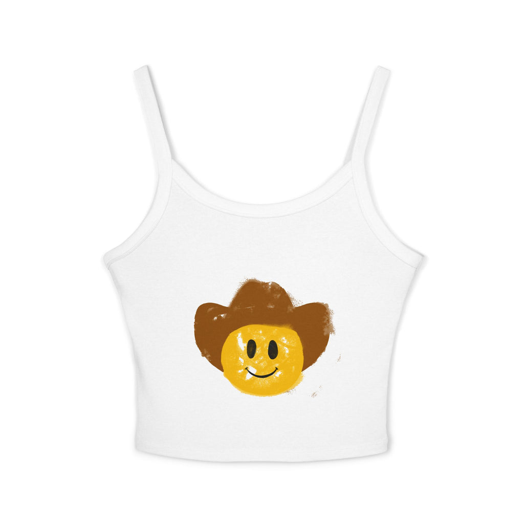 Cowboy Smiley Spaghetti Strap Tank Top