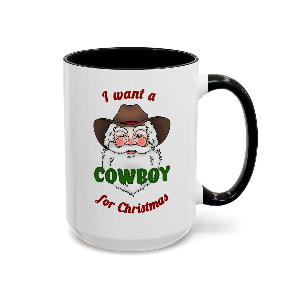 Cowboy for Christmas Accent Coffee Mug (11, 15oz)