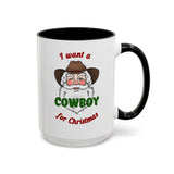 Cowboy for Christmas Accent Coffee Mug (11, 15oz)