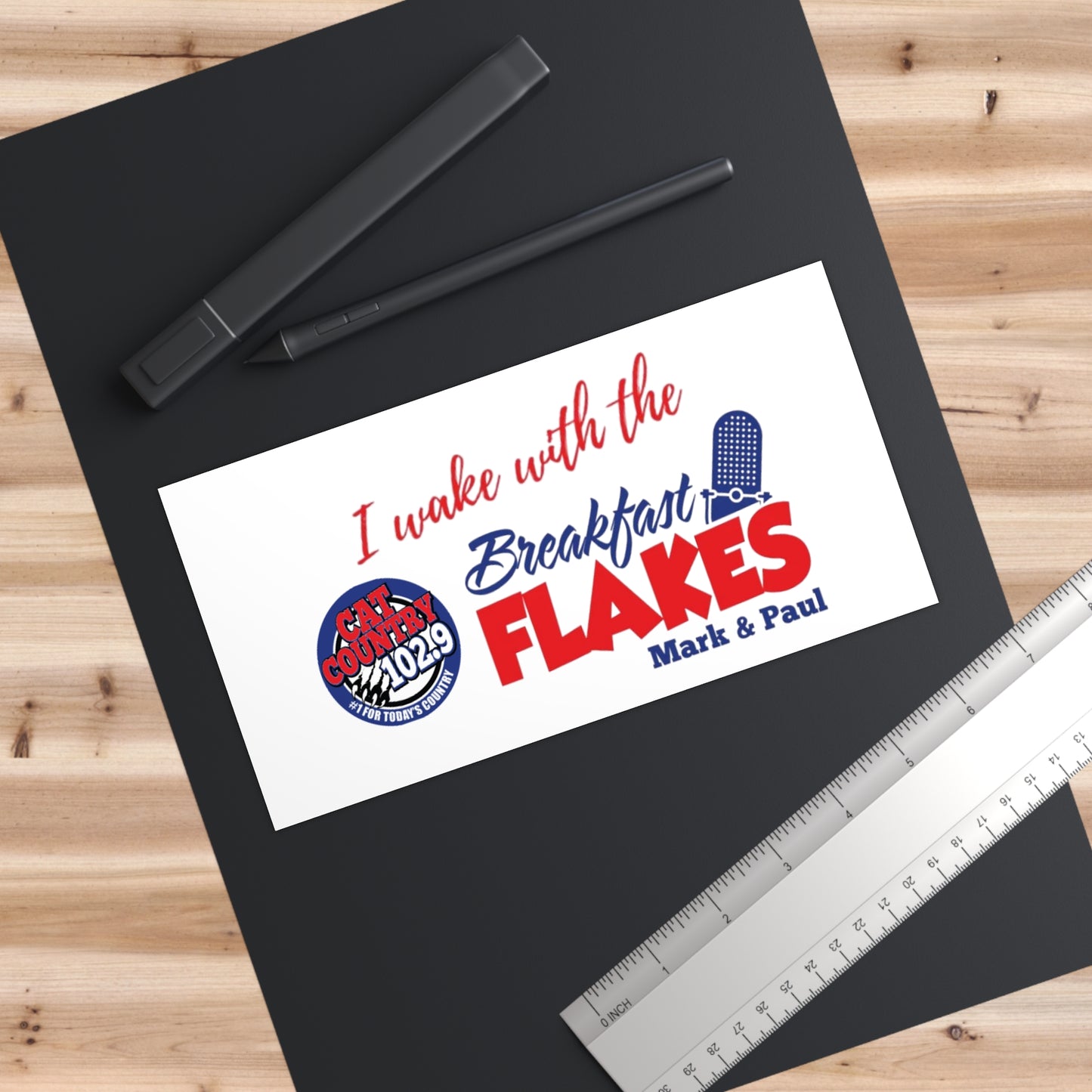 Breakfast Flakes on Cat Country 102.9 KCTR Bumper Stickers