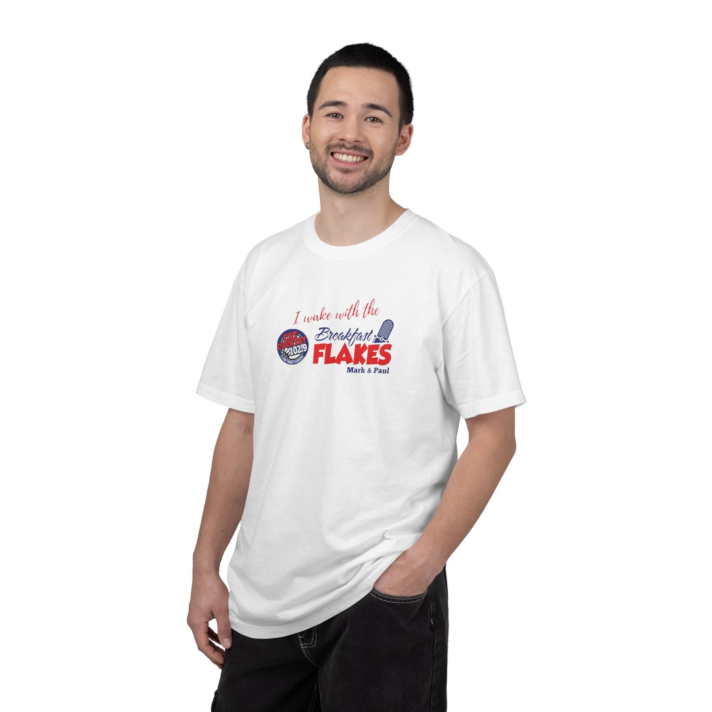 Breakfast Flakes Cat Country 102.9 KCTR Unisex Garment-Dyed T-shirt