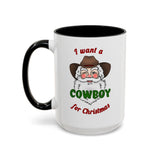 Cowboy for Christmas Accent Coffee Mug (11, 15oz)