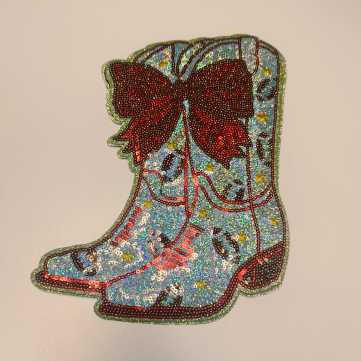 10" Football Cowboy Boots - Sequin Patch