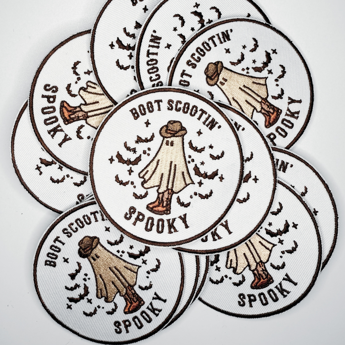 3" Boot Scootin' Spooky - Embroidered Hat Patch