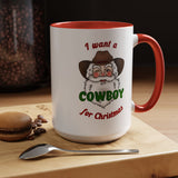 Cowboy for Christmas Accent Coffee Mug (11, 15oz)
