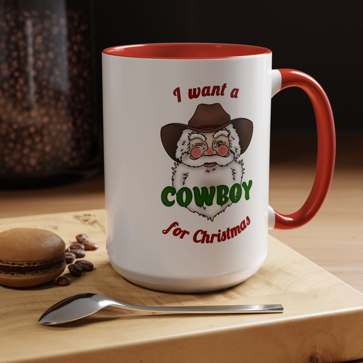 Cowboy for Christmas Accent Coffee Mug (11, 15oz)