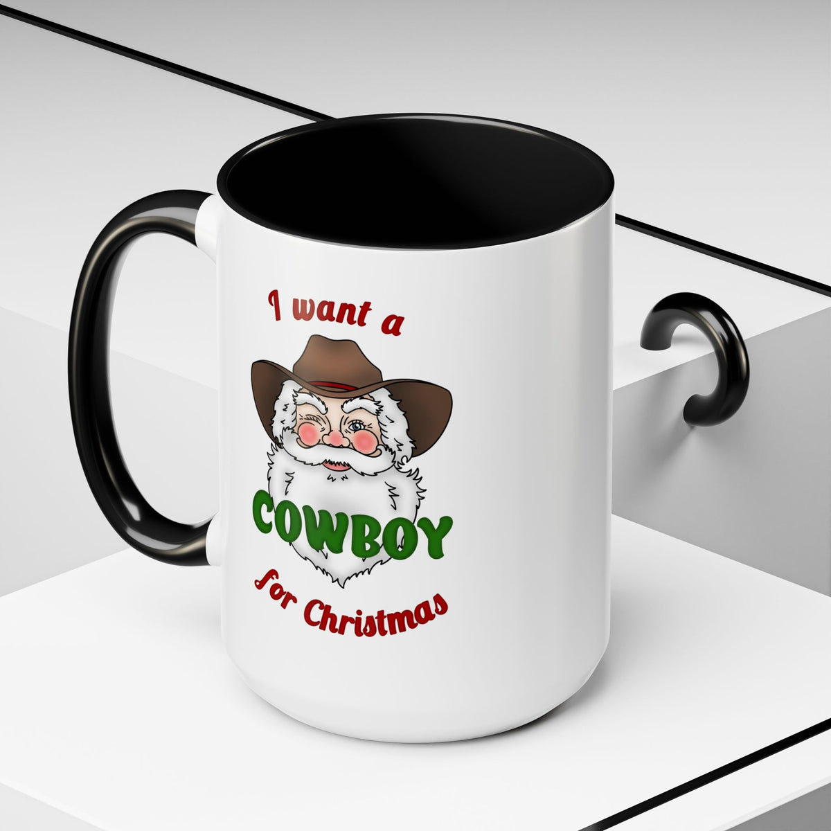 Cowboy for Christmas Accent Coffee Mug (11, 15oz)