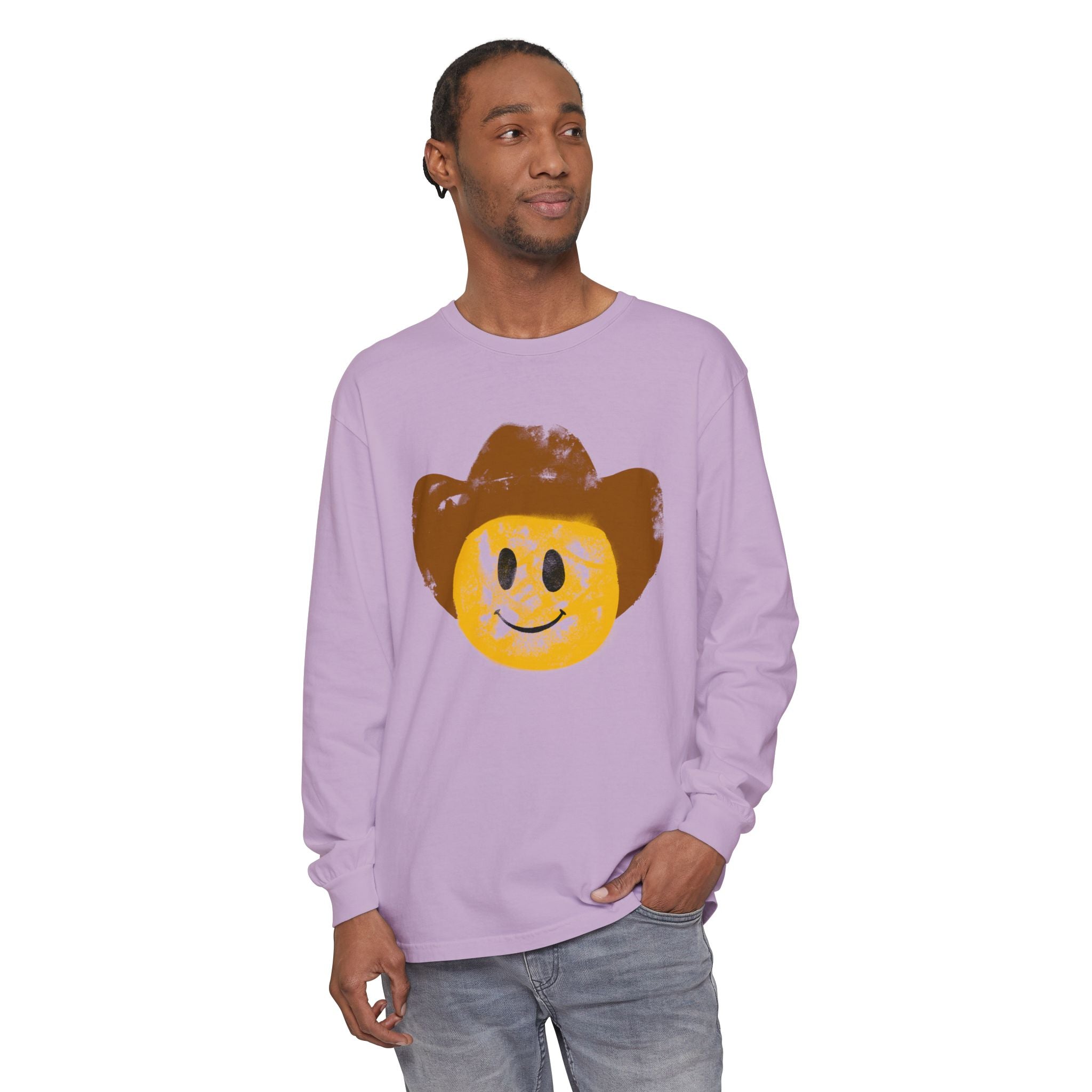 Cowboy SmileyLong Sleeve T-Shirt