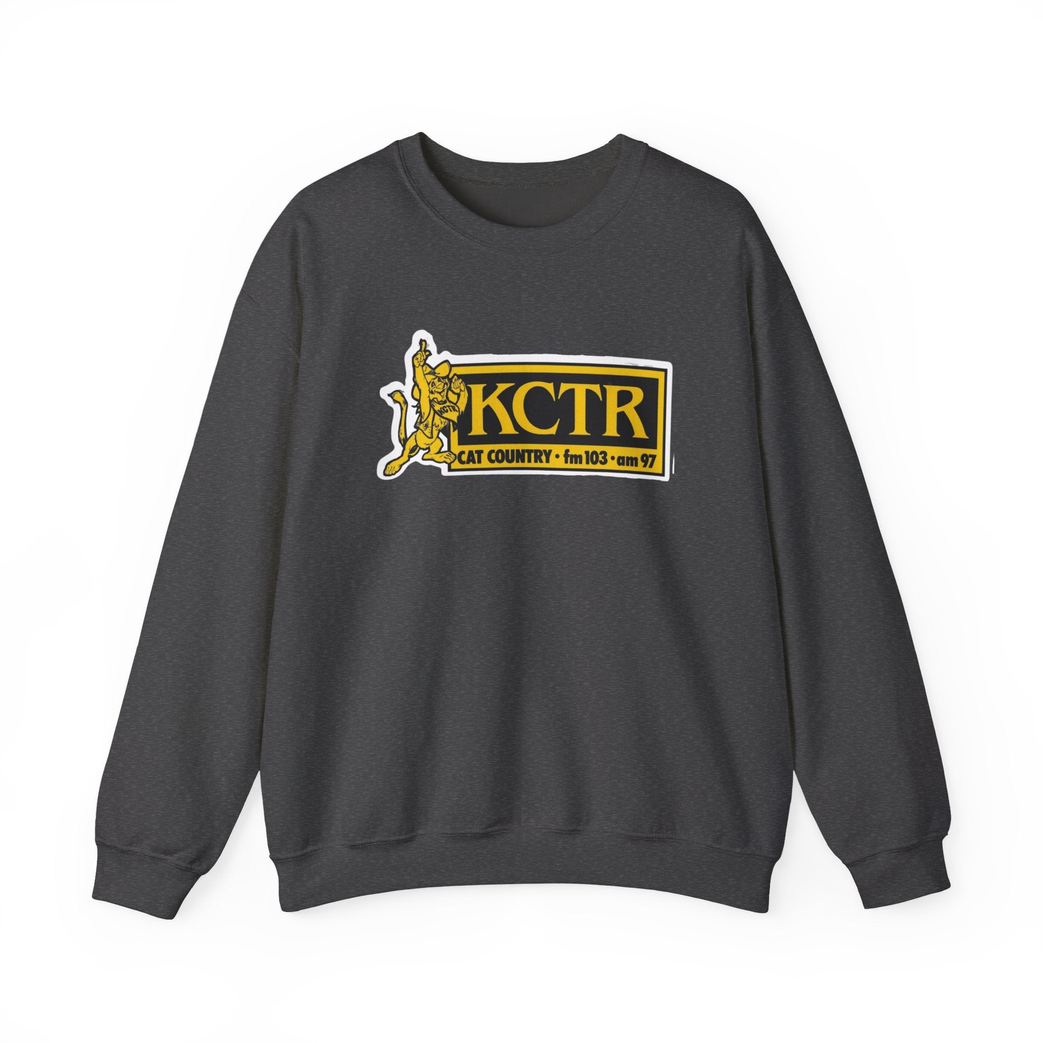 Retro Cat Country 102.9 KCTR Unisex Heavy Blend™ Crewneck Sweatshirt