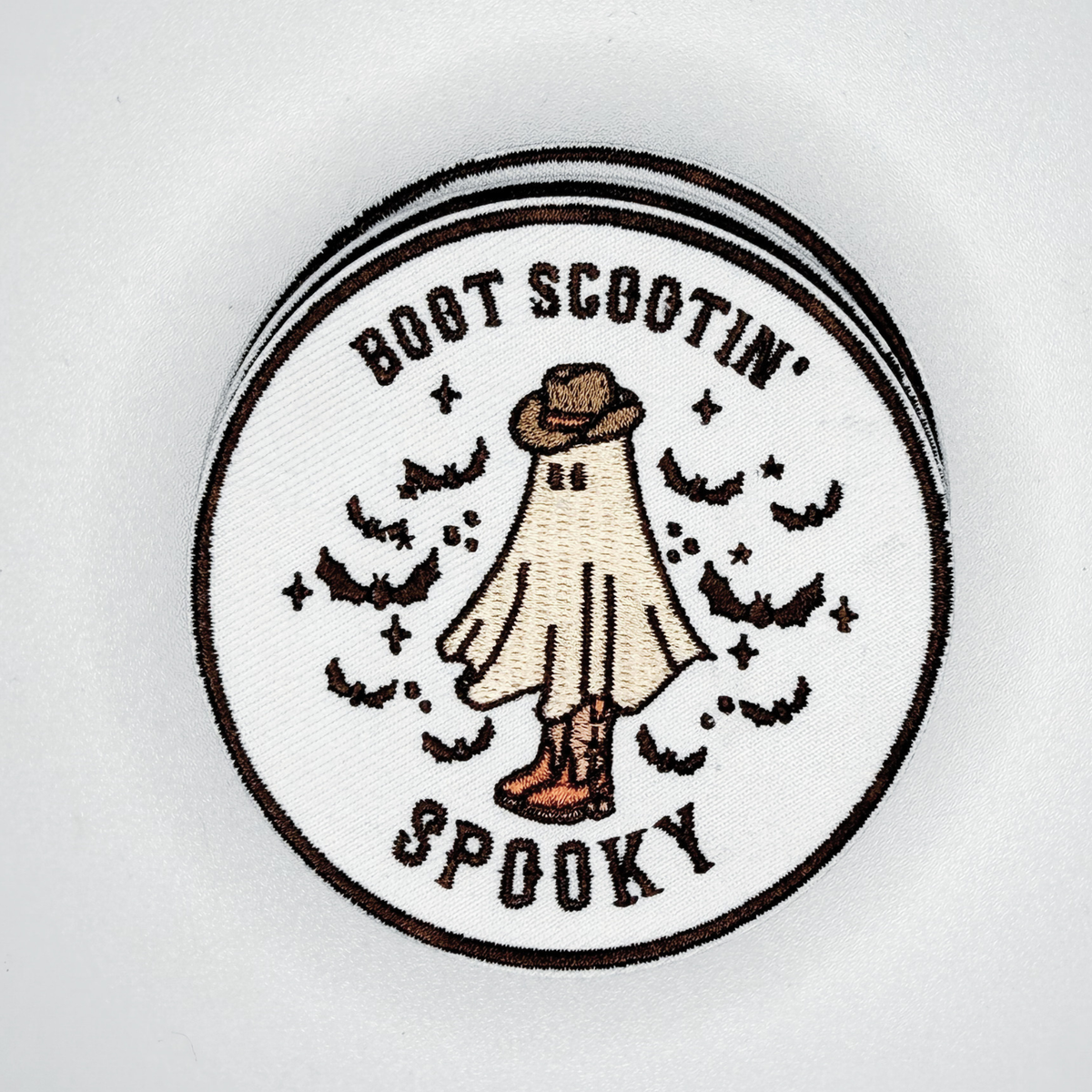 3" Boot Scootin' Spooky - Embroidered Hat Patch