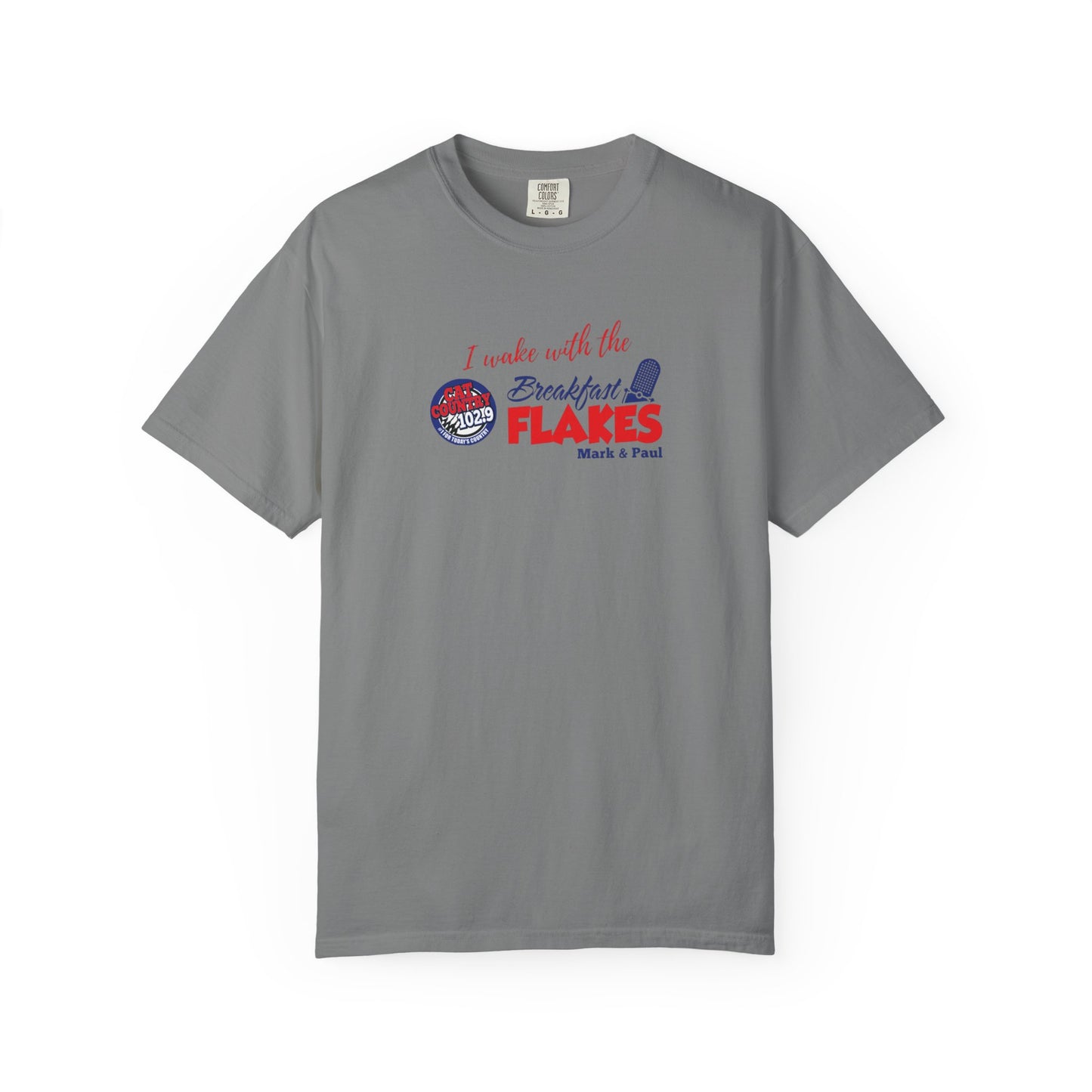 Breakfast Flakes Cat Country 102.9 KCTR Unisex Garment-Dyed T-shirt