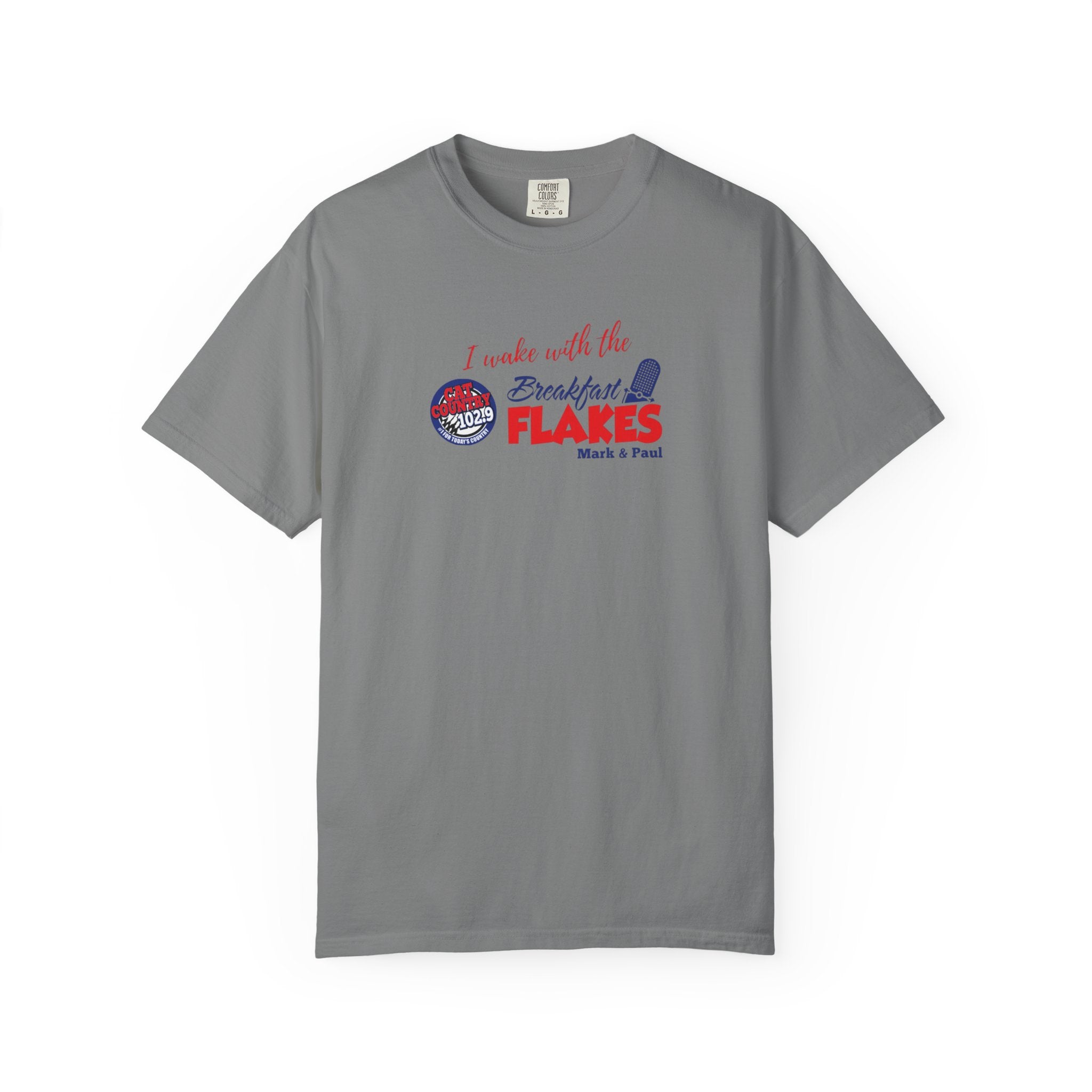 Breakfast Flakes Cat Country 102.9 KCTR Unisex Garment-Dyed T-shirt