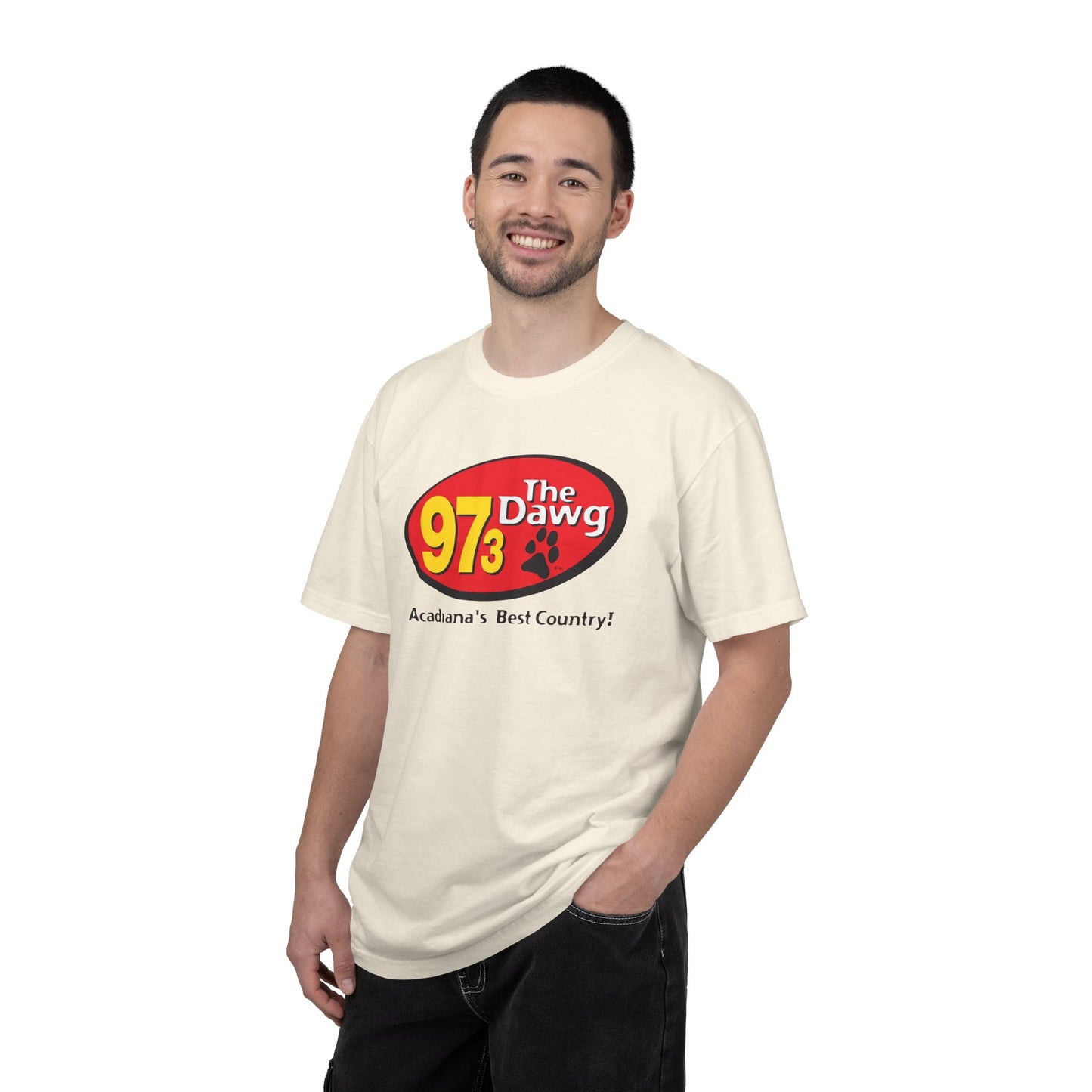 97.3 The Dawg Unisex Garment-Dyed T-shirt
