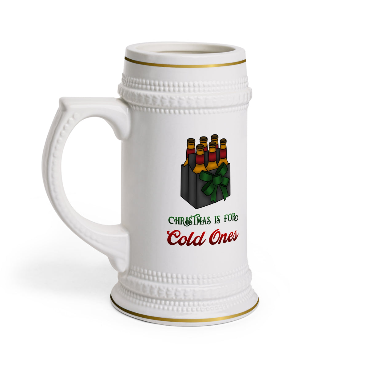 Christmas Is for Cold Ones Beer Stein Mug