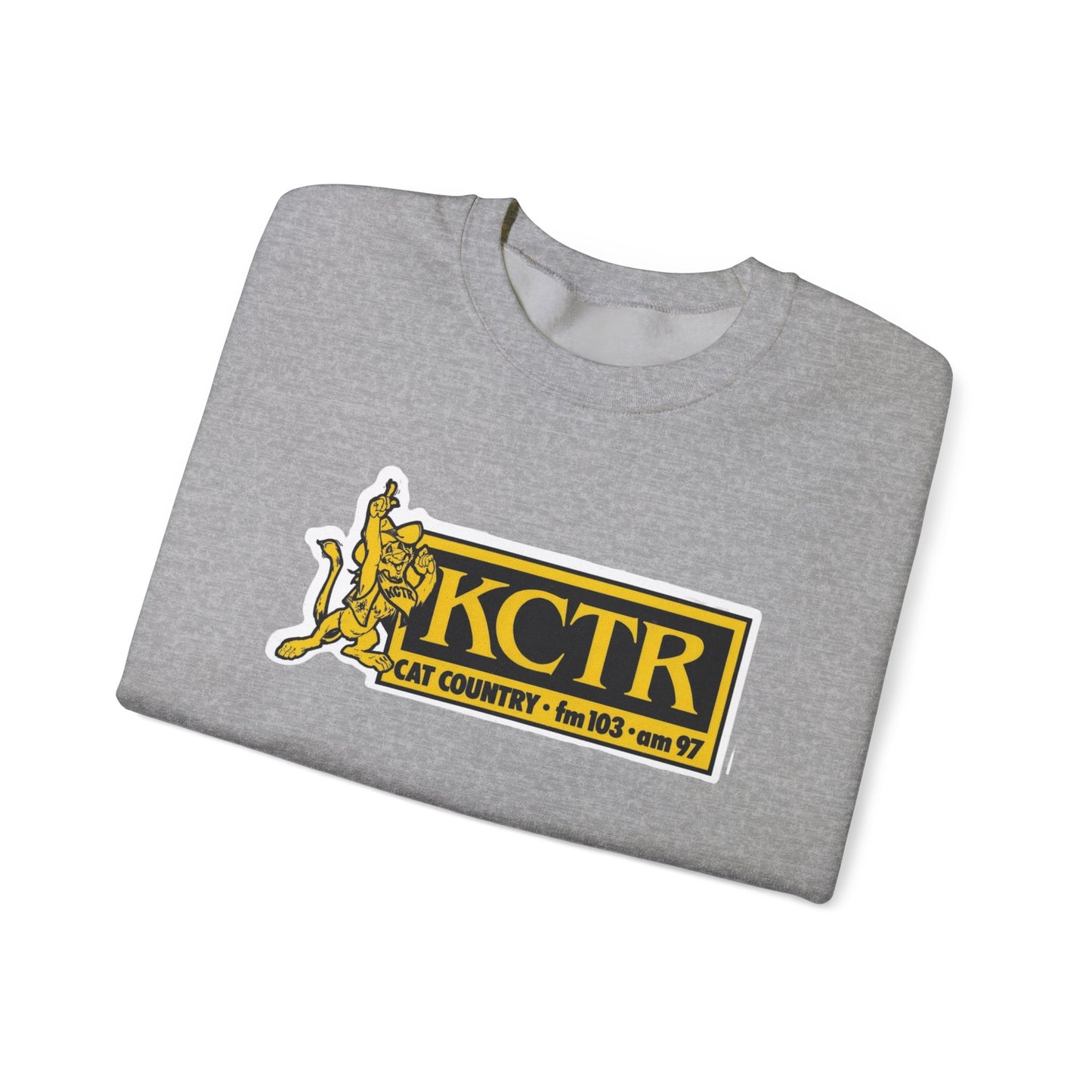 Retro Cat Country 102.9 KCTR Unisex Heavy Blend™ Crewneck Sweatshirt