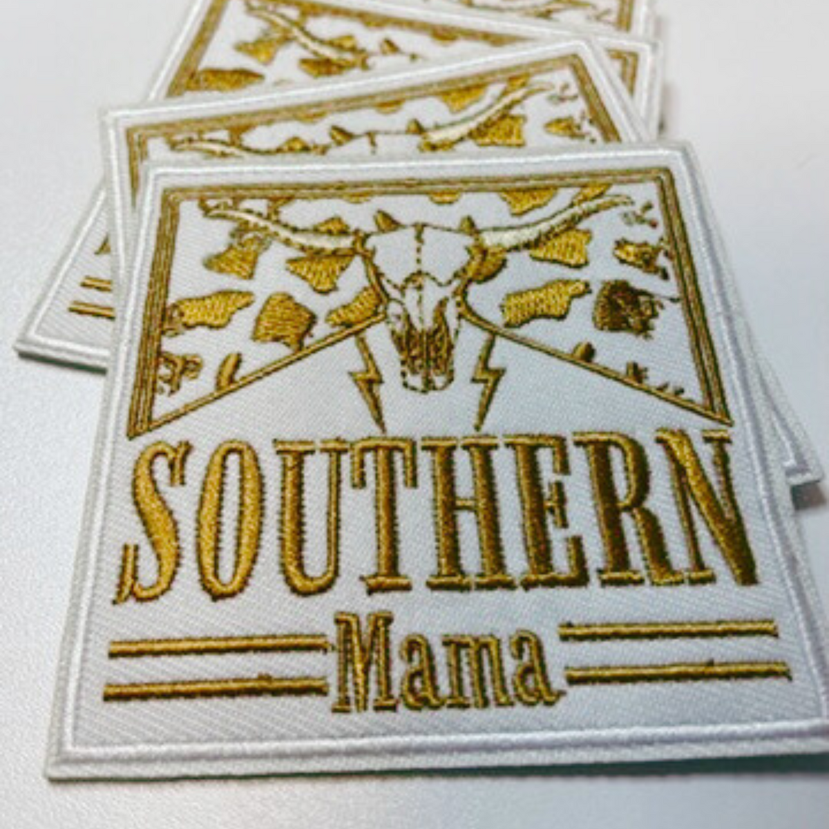3" Southern Mama - Embroidered Hat Patch