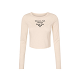 Ghouls Just Wanna Have Fun Fitted Long Sleeve Crop Tee