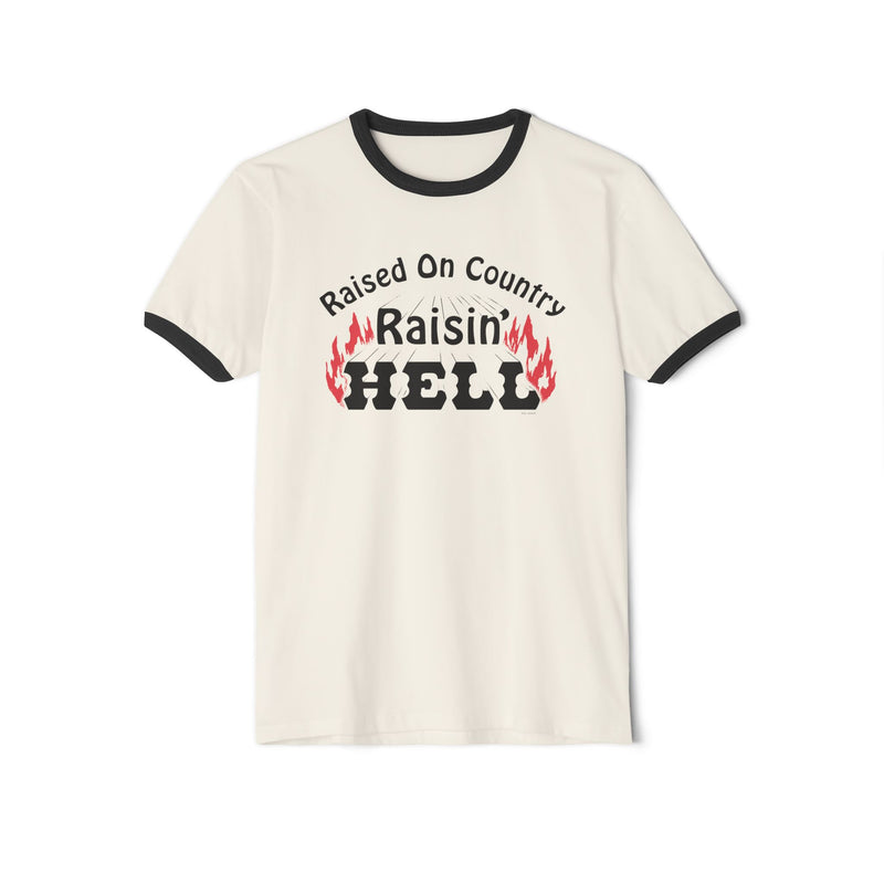 Raised on Country, Raisin’ Hell Ringer T-Shirt