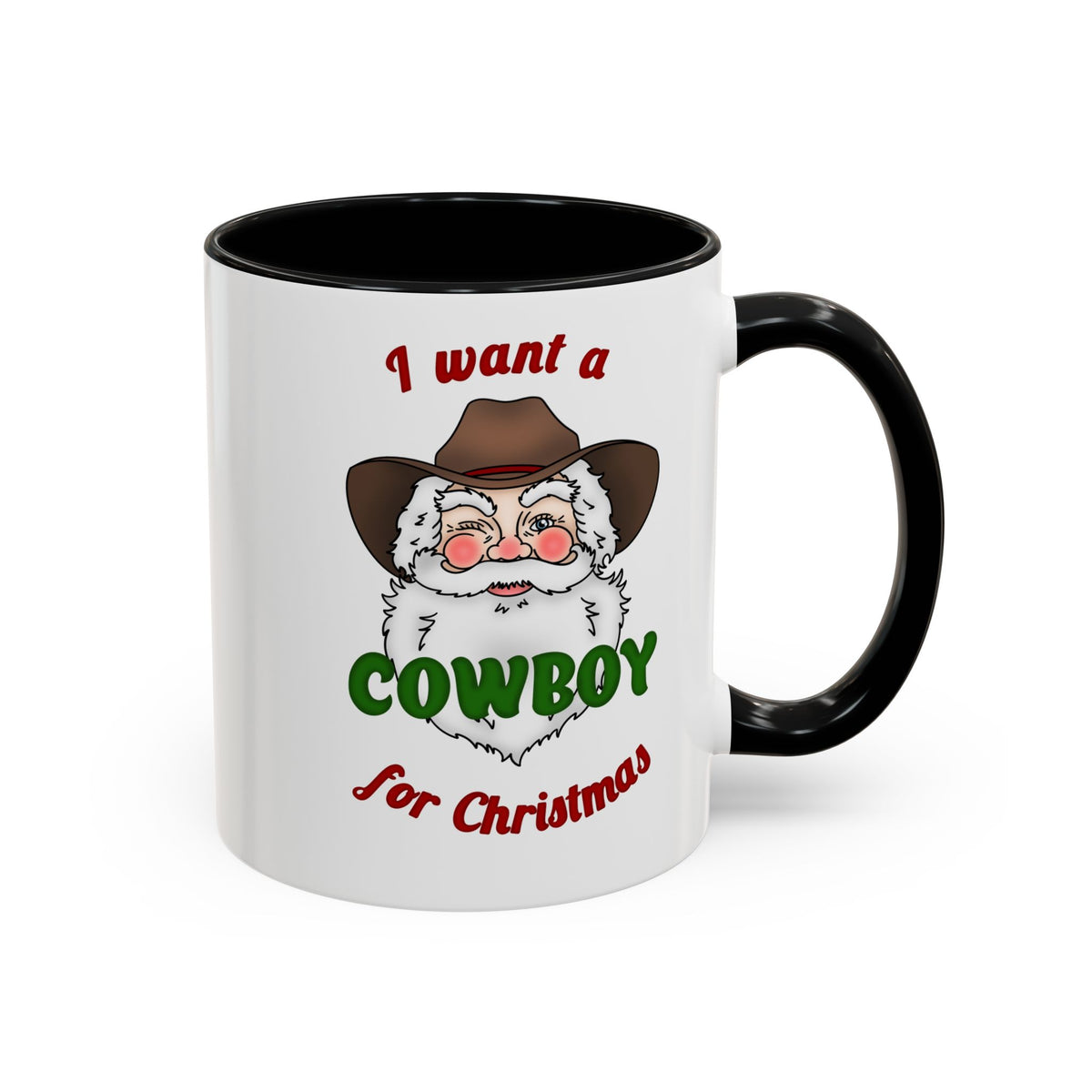 Cowboy for Christmas Accent Coffee Mug (11, 15oz)