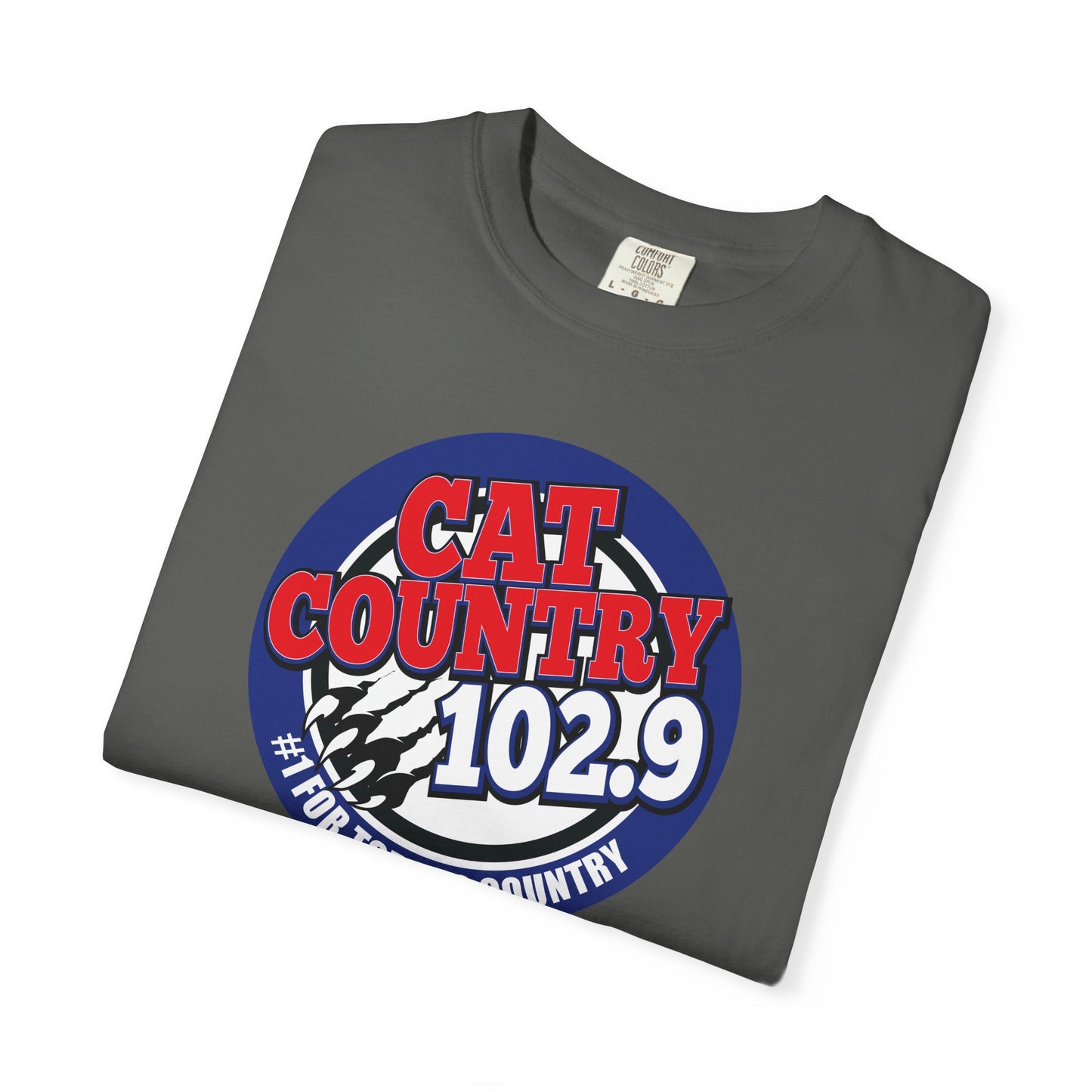 Cat Country 102.9 KCTR Unisex Garment-Dyed T-shirt