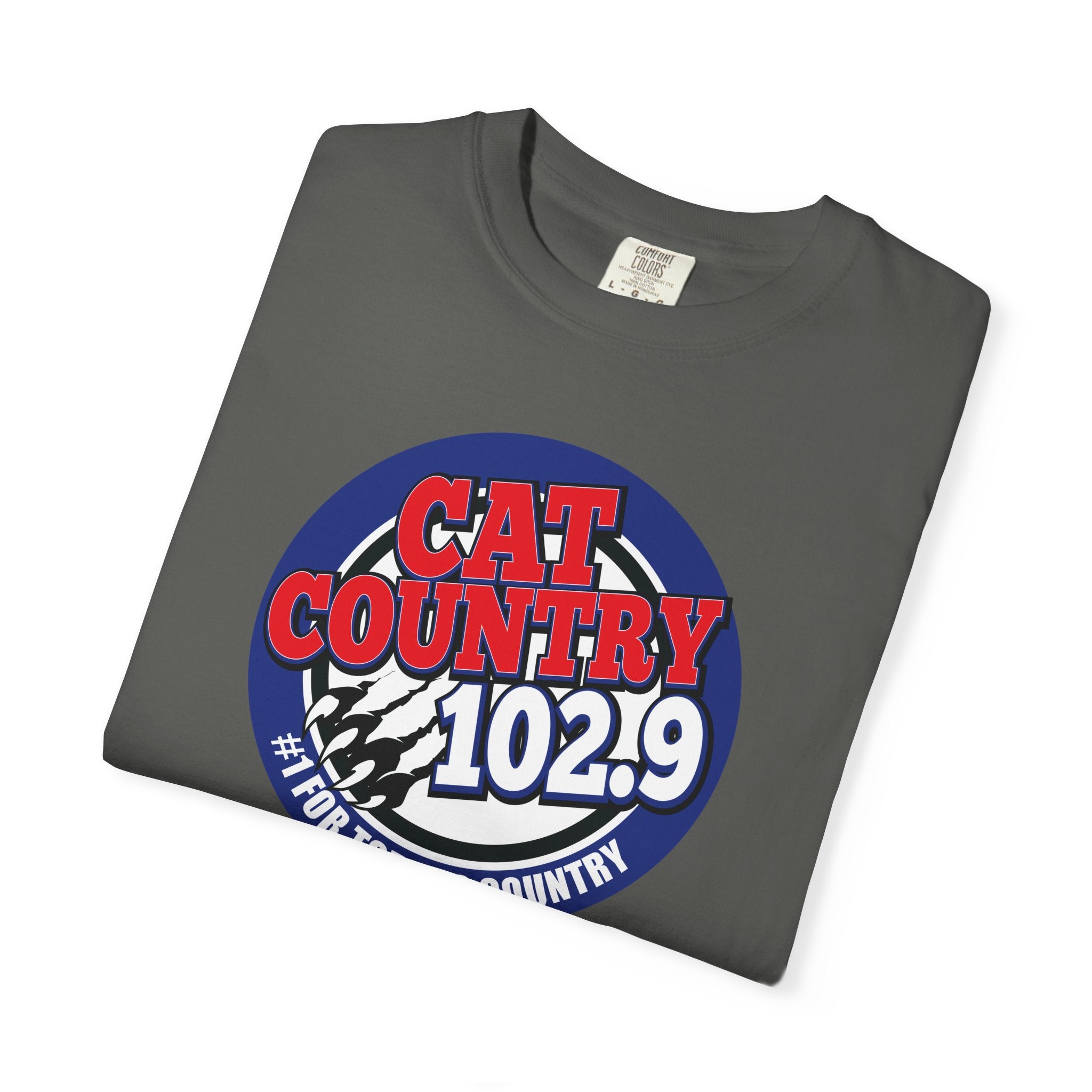 Cat Country 102.9 KCTR Unisex Garment-Dyed T-shirt