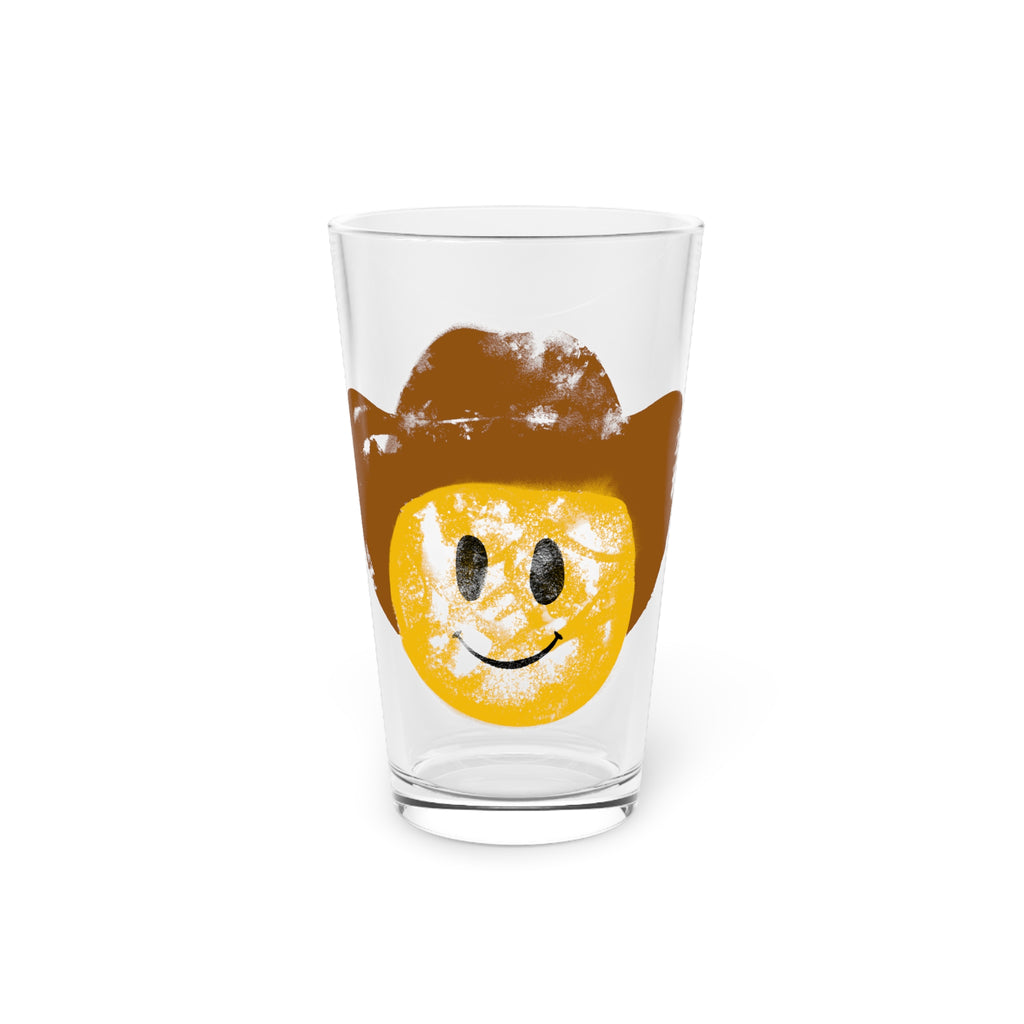 Cowboy Smiley Pint Glass