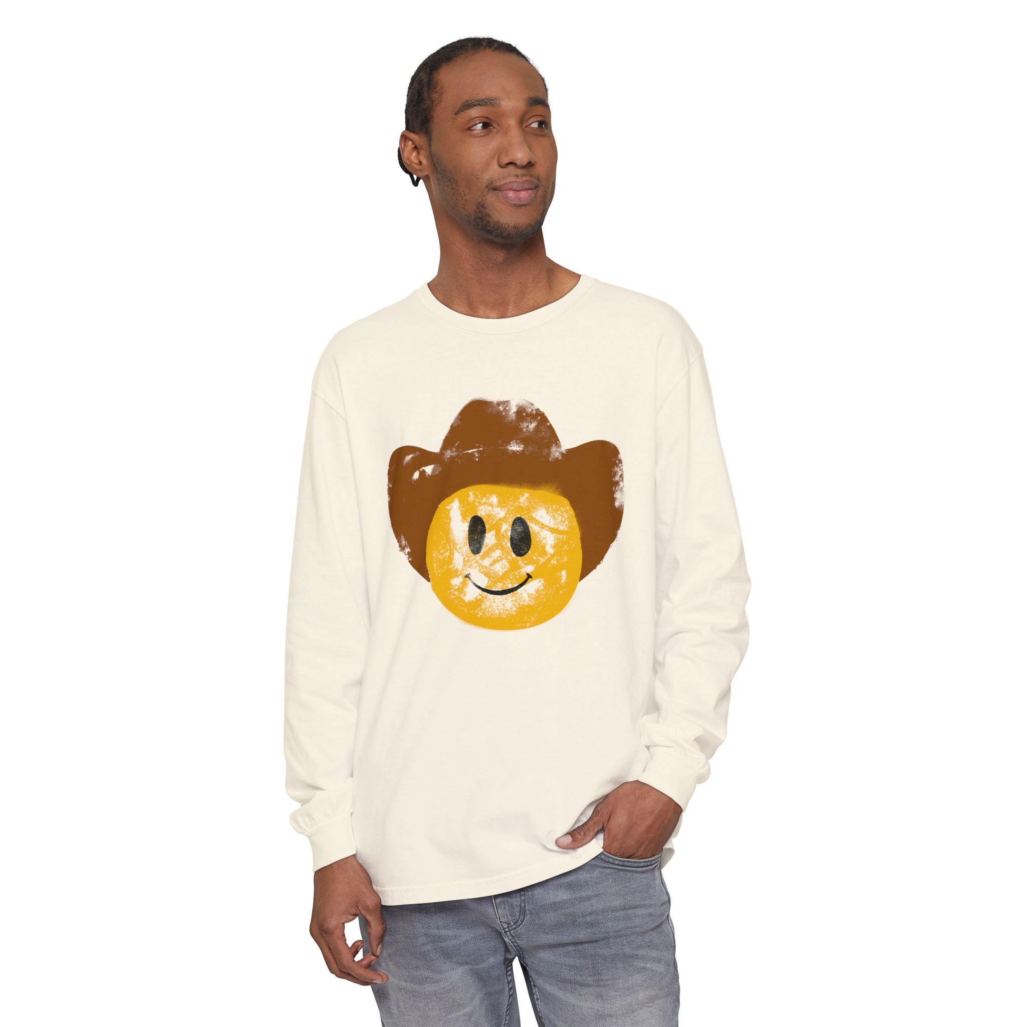 Cowboy SmileyLong Sleeve T-Shirt