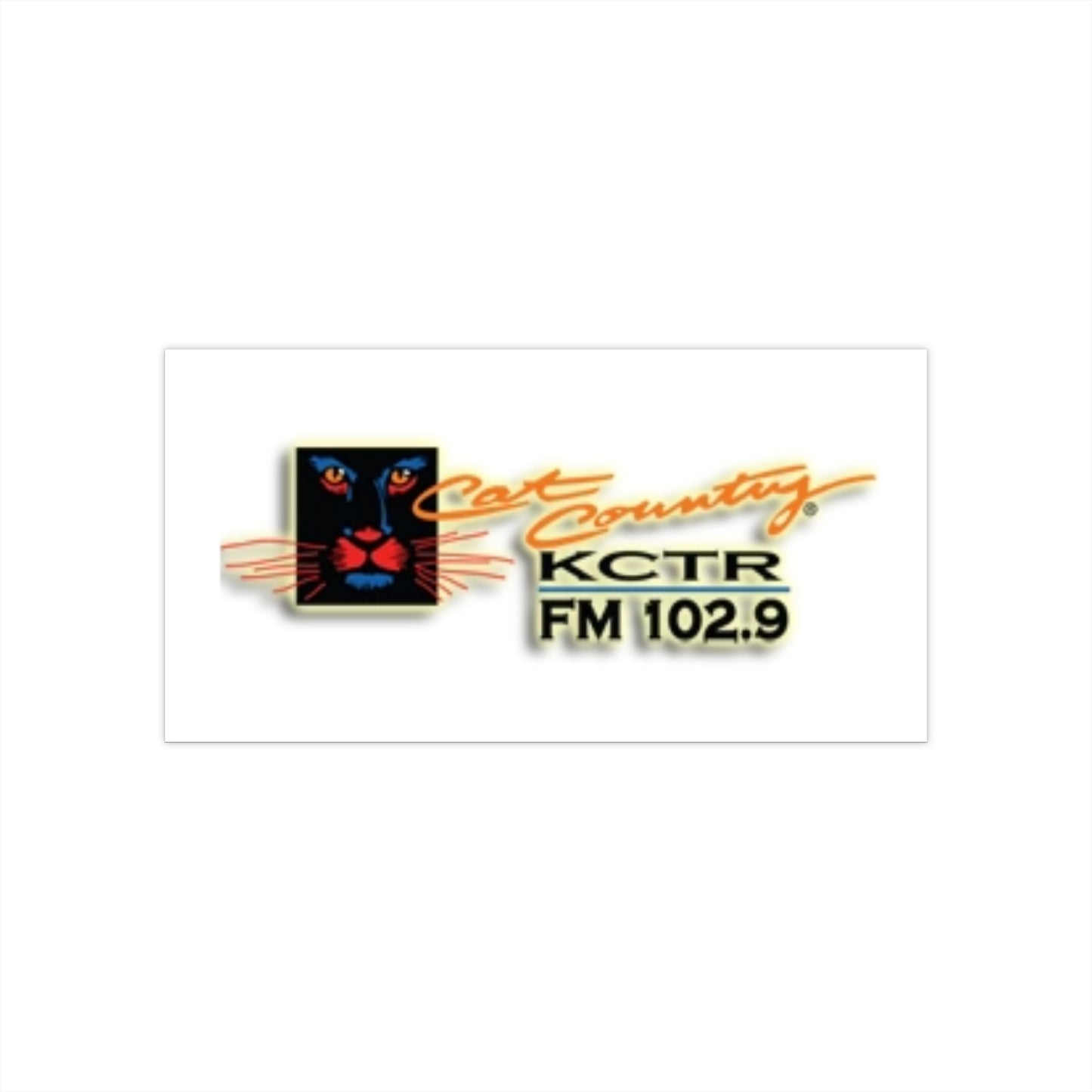 Retro Cat Country 102.9 KCTR Bumper Stickers