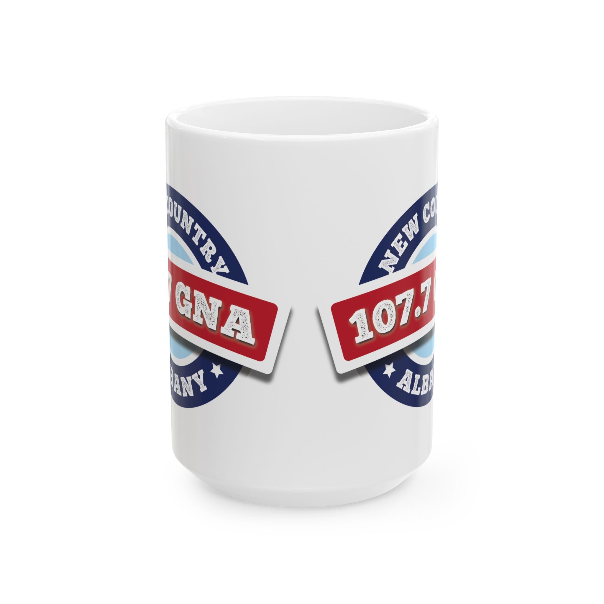 107.7 GNA New Country Ceramic Mug, (11oz, 15oz)